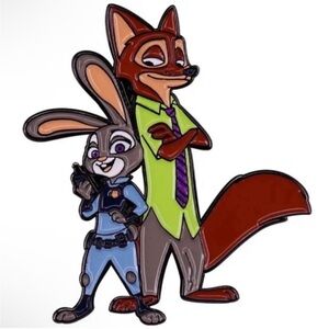 Zootopia Judy Hopps and Nick Wilde Enamel Pin Colorful Enamel Pin